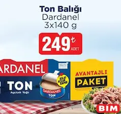 DARDANEL TON BALIĞI 3X140 G fiyat ve kampanya bilgisi